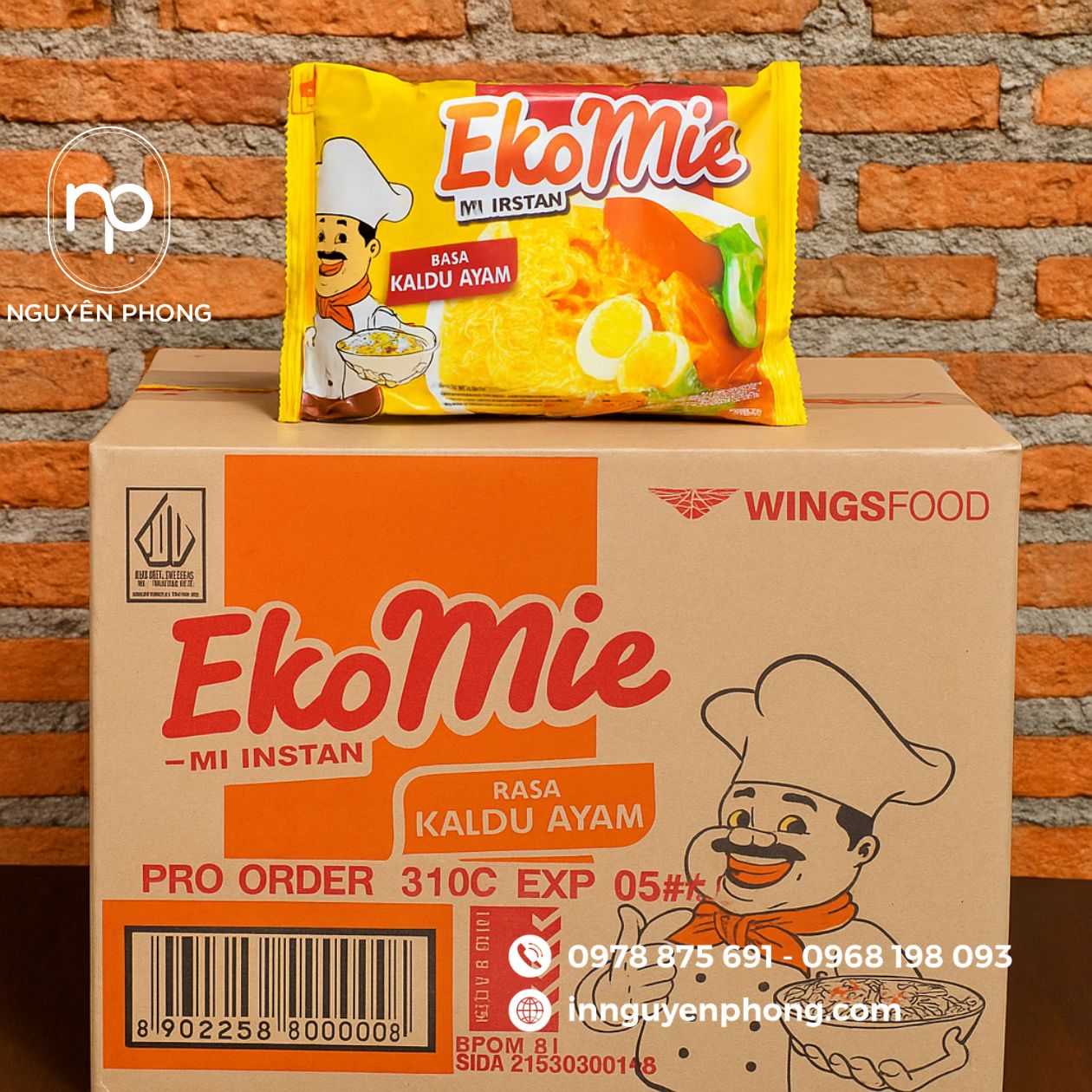 Mẫu thùng carton đựng mì tôm 